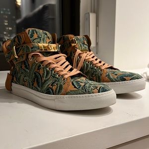 BUSCEMI 100MM PALM - GREEN/VEGTAN